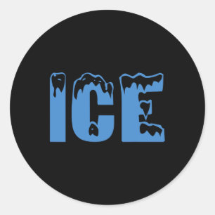 Pegatina Redonda Disfraces de hielo y bebé para Halloween