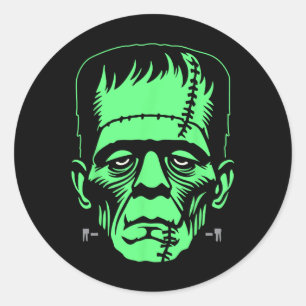 Pegatina Redonda Disfraces Frankenstein Monster Halloween