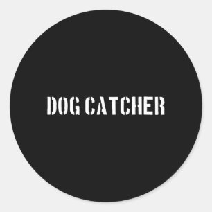 Pegatina Redonda Disfraz de Cazador de Perros para Halloween