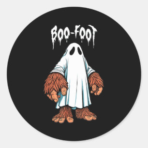 Pegatina Redonda disfraz de fantasma de Bigfoot Halloween sasquatch