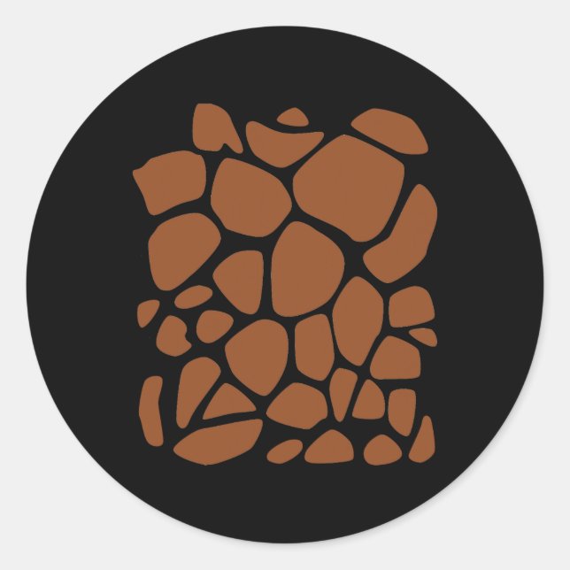 Pegatina Redonda Disfraz de Giraffe para Diy Easy Halloween (Anverso)