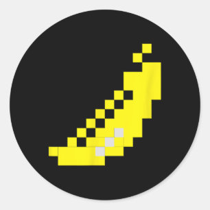 Pegatina Redonda Disfraz de grupo de videojuegos de Banana 80 Hallo