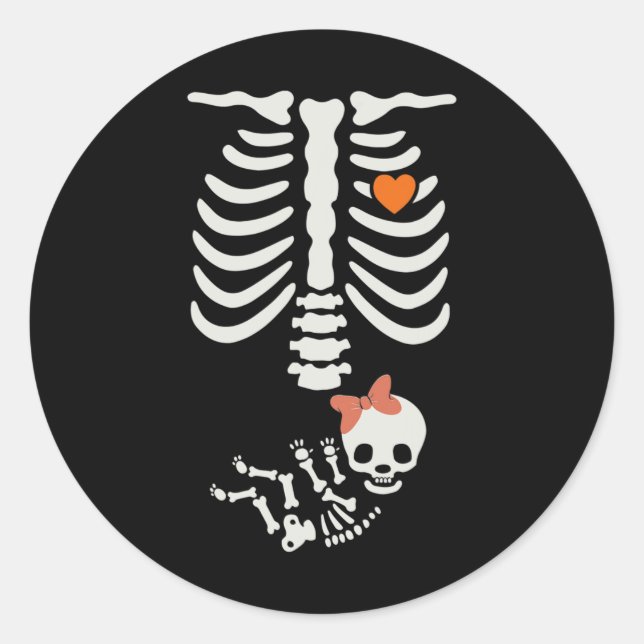 Pegatina Redonda Disfraz de Halloween Ba3 (Anverso)