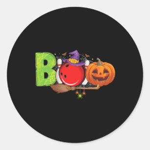 Pegatina Redonda Disfraz de Halloween de bolos para amantes de los