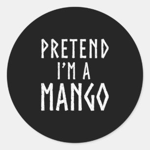 Pegatina Redonda disfraz de halloween de familia de mango para fing