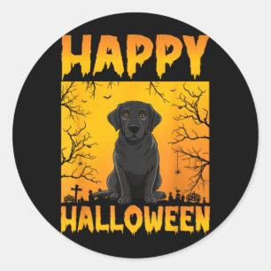 Pegatina Redonda Disfraz de Halloween Hombres Mujeres Niños Diverti