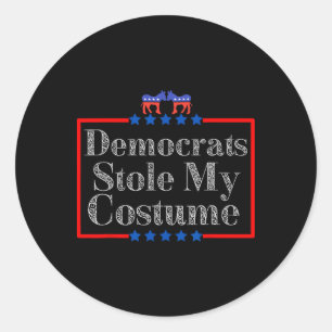 Pegatina Redonda Disfraz de Halloween Trump 2025 2