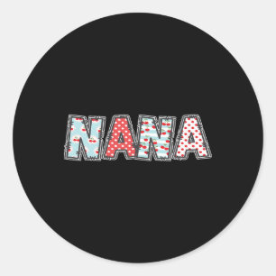 Pegatina Redonda Disfraz de la abuela Boho Cherry Nana Halloween