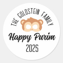 Disfraz de máscaras de mono de Purim