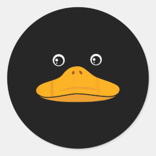 Pegatina Redonda Disfraz de pato facial regalo fácil de Halloween a