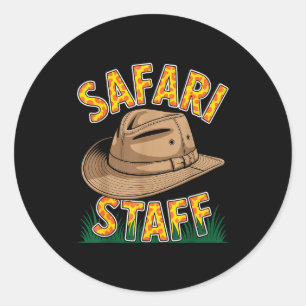 Pegatina Redonda Disfraz de safari genial para hombres mujeres niño