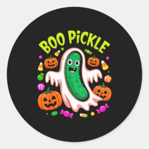 Pegatina Redonda Disfraz divertido de Halloween Boo Ckle Soky para