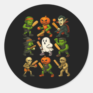 Pegatina Redonda Disfraz espeluznante de grillo de Halloween fantas