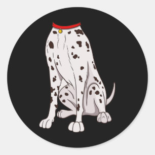 Pegatina Redonda Disfraz gracioso para la cosplay animal de perros