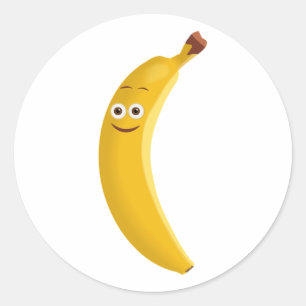 Pegatina Redonda Disfruta de la Banana