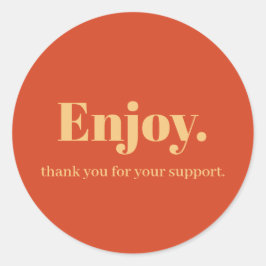 Pegatina Redonda Disfrute del diseño de Pegatinas empresariales