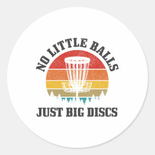 Pegatina Redonda Disk Golf No Little Big Disc Funny Vintage