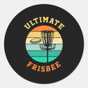 Pegatina Redonda Disk Golf Ultimate Frisbee