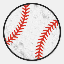Pegatina Redonda Distressed Vintage Baseball Graphic Design