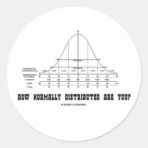 Pegatina Redonda ¿Distribuyen cómo normalmente le? (Humor del