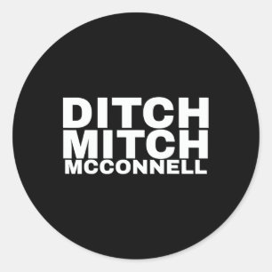 Pegatina Redonda Ditch Mitch Mcconnell Senador Estadounidense De Ke