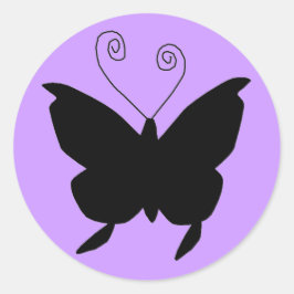 Pegatina Redonda Diva Butterfly