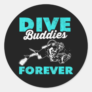 Pegatina Redonda DIVE BUDDIES PARA EL buceo