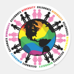 Pegatina Redonda Diversidad LGBT