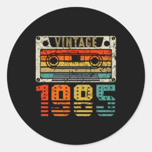 Pegatina Redonda Diversión 1985 Hombres Y Mujeres De 37 Años