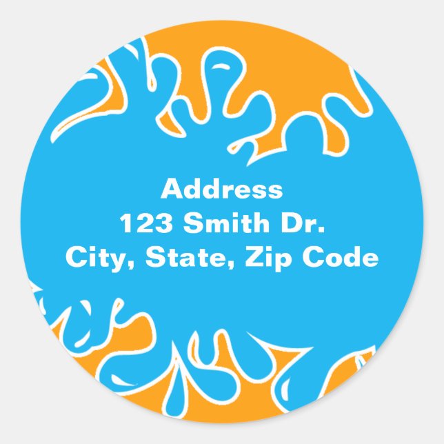 Pegatina Redonda ¡Diversión aplastante! (Anverso)