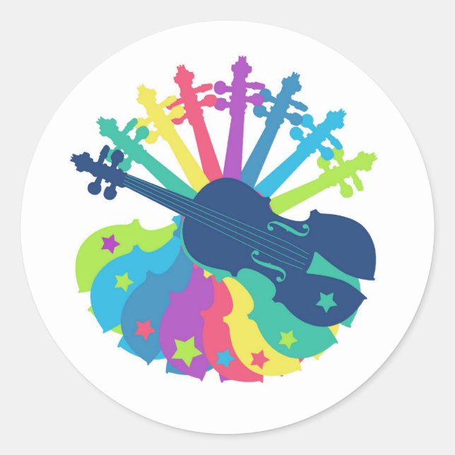 Pegatina Redonda diversión de campo (Anverso)