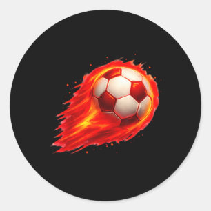 Pegatina Redonda Diversión Fútbol Efecto Colorido Tie Dye Negro Ama