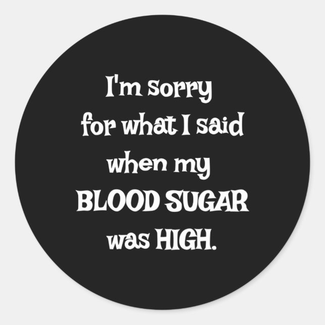 Pegatina Redonda Diversión T1D - Conciencia sobre la diabetes (Anverso)