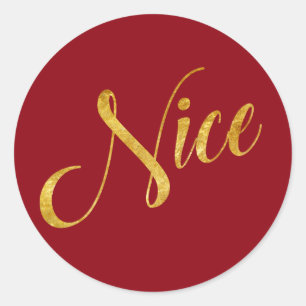 Pegatina Redonda Diversión traviesa y Niza 1 del regalo de