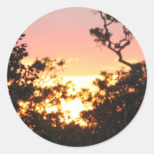 Pegatina Redonda Diversos æcom paisagem (Anverso)