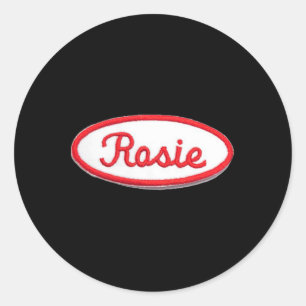 Pegatina Redonda Divertida Cute Rosie El Trato Feminista Riveter