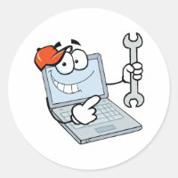 divertida reparación de computadora de dibujos ani