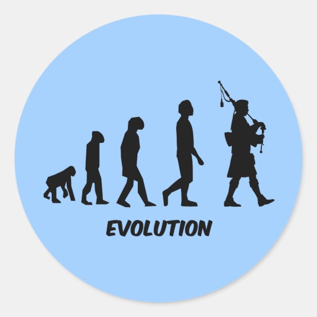 Pegatina Redonda Divertidas gaitas (Anverso)