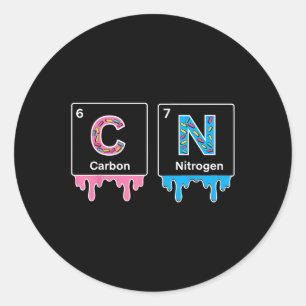Pegatina Redonda Divertido 67 Meme Ciencia Química Humor Nerdo Tabl