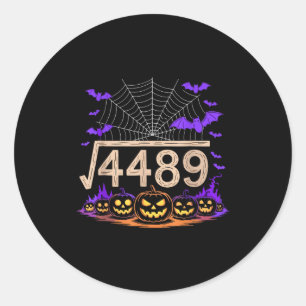 Pegatina Redonda Divertido 67 Meme Profesor de Matemáticas 6 7 Hall