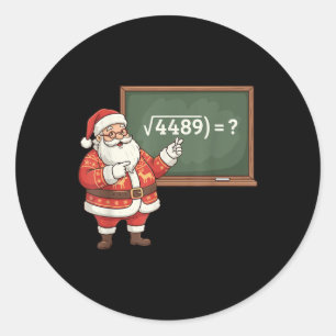 Pegatina Redonda Divertido 67 Meme Seis Siete Profesor de Matemátic
