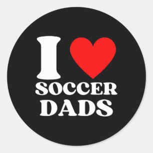 Pegatina Redonda Divertido amo a los padres del fútbol