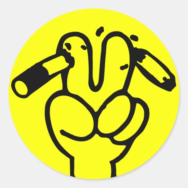 Pegatina Redonda Divertido anti tabaco ⚠ Rótulo tailandés ⚠ (Anverso)