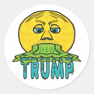 Pegatina Redonda Divertido anti Trump