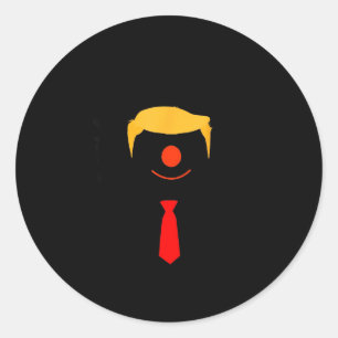 Pegatina Redonda Divertido anti Trump No es mi presidente Cita demó