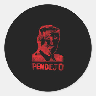 Pegatina Redonda Divertido Anti Trump Resistencia Liberal Pendejo E