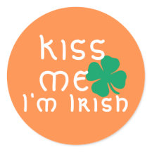 Divertido Bésame soy el Naranja irlandés Green Luc