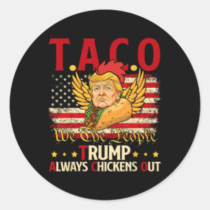 Pegatina Redonda Divertido Chiste de Trump contra Trump Tee 2