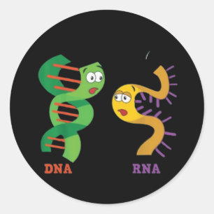Pegatina Redonda Divertido decir que el ADN único siempre es ARN