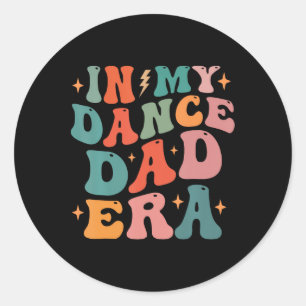 Pegatina Redonda Divertido Día De Los Padres De La Era De Mi Danza
